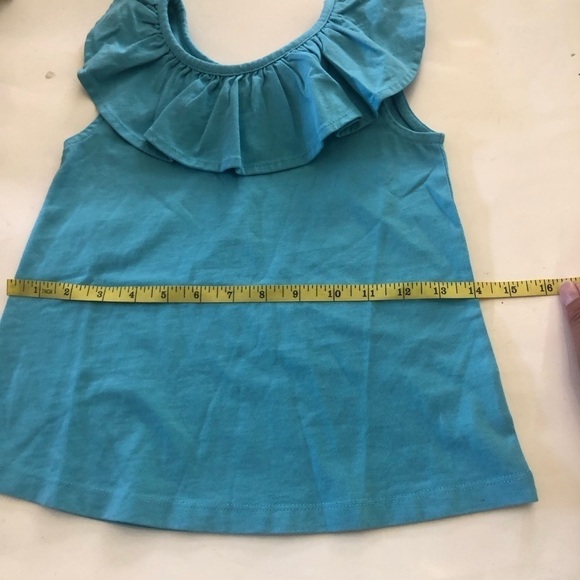 Hanna Anderson Moon And Back Girls Ruffle Sleeveless Shirt Size 5 - Picture 4 of 7